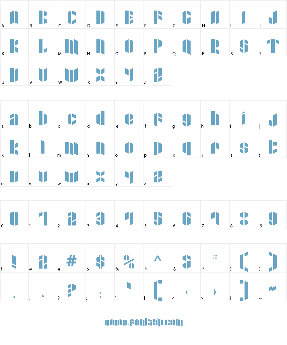 Xacto Blade Font Character